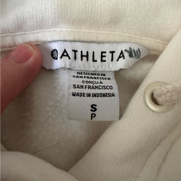 Athleta Retroplush Fleece Hoodie Sweatshirt Women’s size Small - Picture 7 of 12